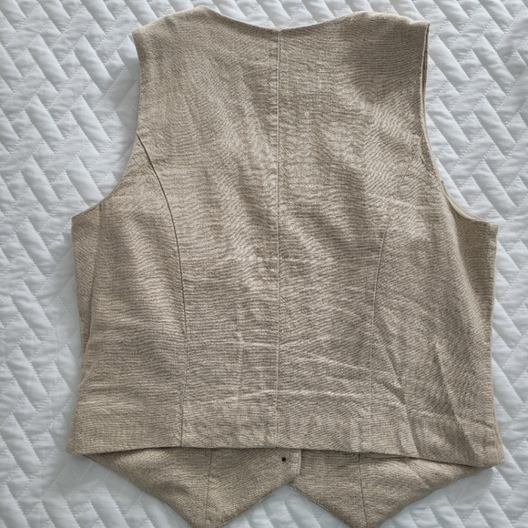 A New Day Light Tan Sleeveless Vest Size Small - Picture 2 of 5